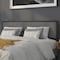 Flash Furniture Melbourne Metal Upholstered King Size Headboard in Dark Gray Fabric HG-HB1717-K-DG-GG - alternate 1